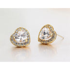 Heart Gold Earring Pair For Women Bulk