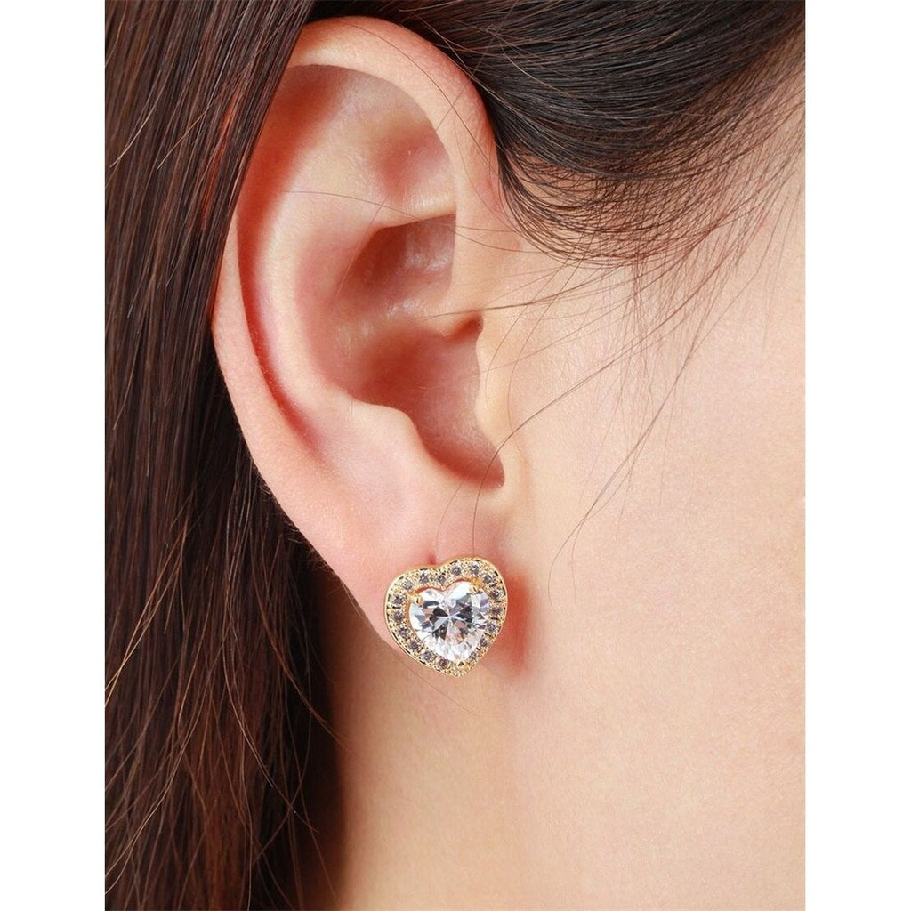 Heart Gold Earring Pair For Women Bulk