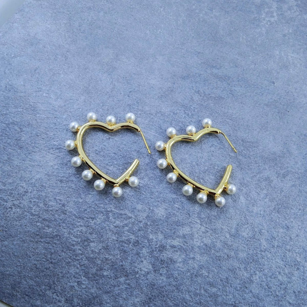 Round Gold Pearl Dangler Earring For Women Bulk