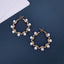 Round Gold Pearl Dangler Earring For Women Bulk