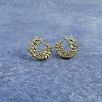 Round Crystal Gold Chand Bali Earring For Women Bulk