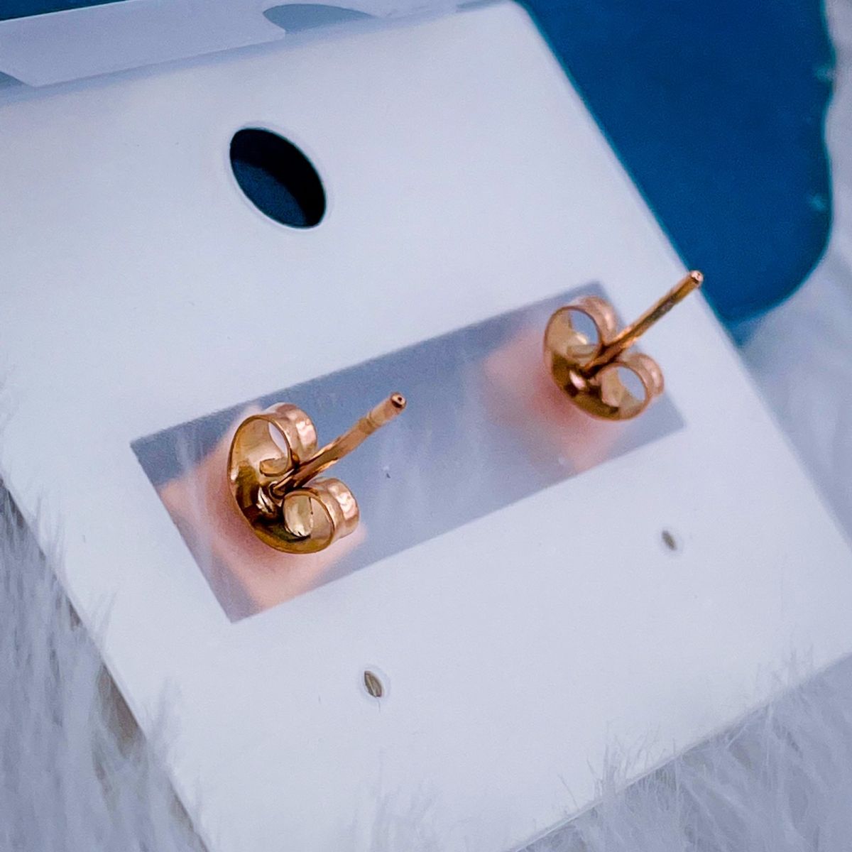 Clover Flower Mother Of Pearl Rose Gold Dangler Earring Pair Bulk