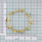 Gold Evil Eye Enamel Chandbali Earring For Women Bulk