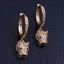 Panther Green Gold Copper American Diamonds Drop Earring Pair Bulk
