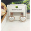 Stainless Steel Rose Gold Heart Pearl Drop Earring Pair Women Bulk