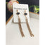 Stainless Steel Rose Gold Chain Crystal Tassel Earring Pair Women Bulk