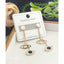 Stainless Steel Rose Gold Evil Eye CZ Tassel Earring Pair Bulk