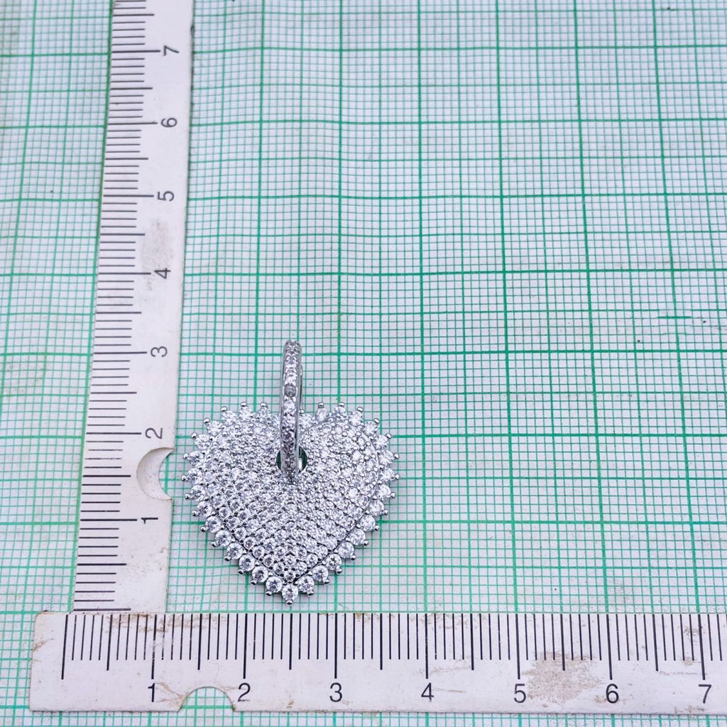 Copper Heart Gold Cubic Zirconia Hoop & Drop Earring Pair Women Bulk