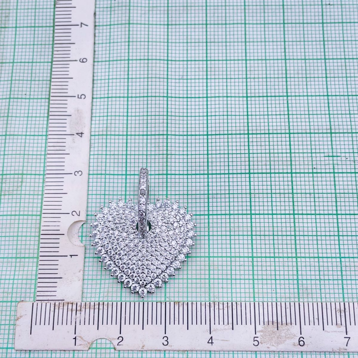 Copper Heart Gold Cubic Zirconia Hoop & Drop Earring Pair Women Bulk