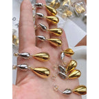 Two Tone Glossy 18K Gold Copper Dangler Drop Earring For Women Bulk