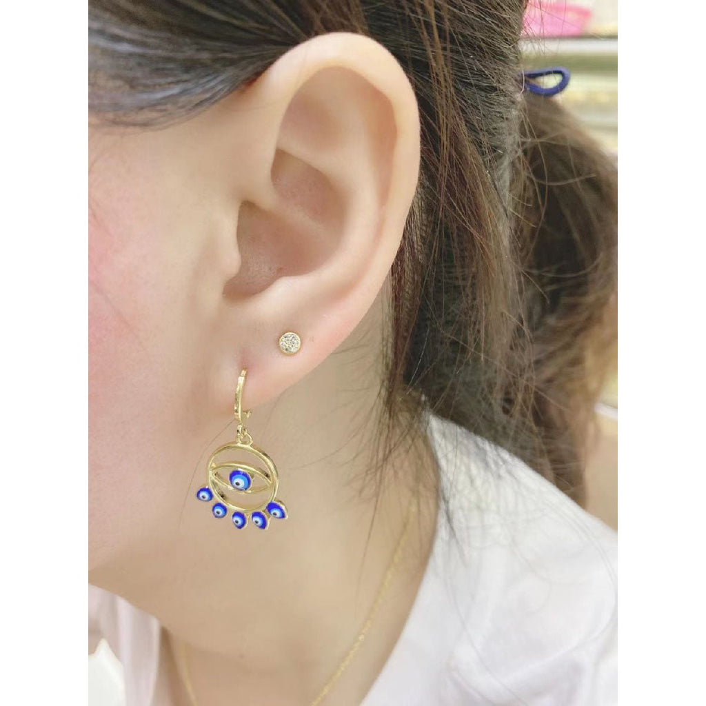 Evil Eye 18K Gold Copper Dangler Earring For Women Bulk