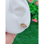 Eyelash Evil Eye 18K Gold Copper Stud Earring Pair For Women Bulk