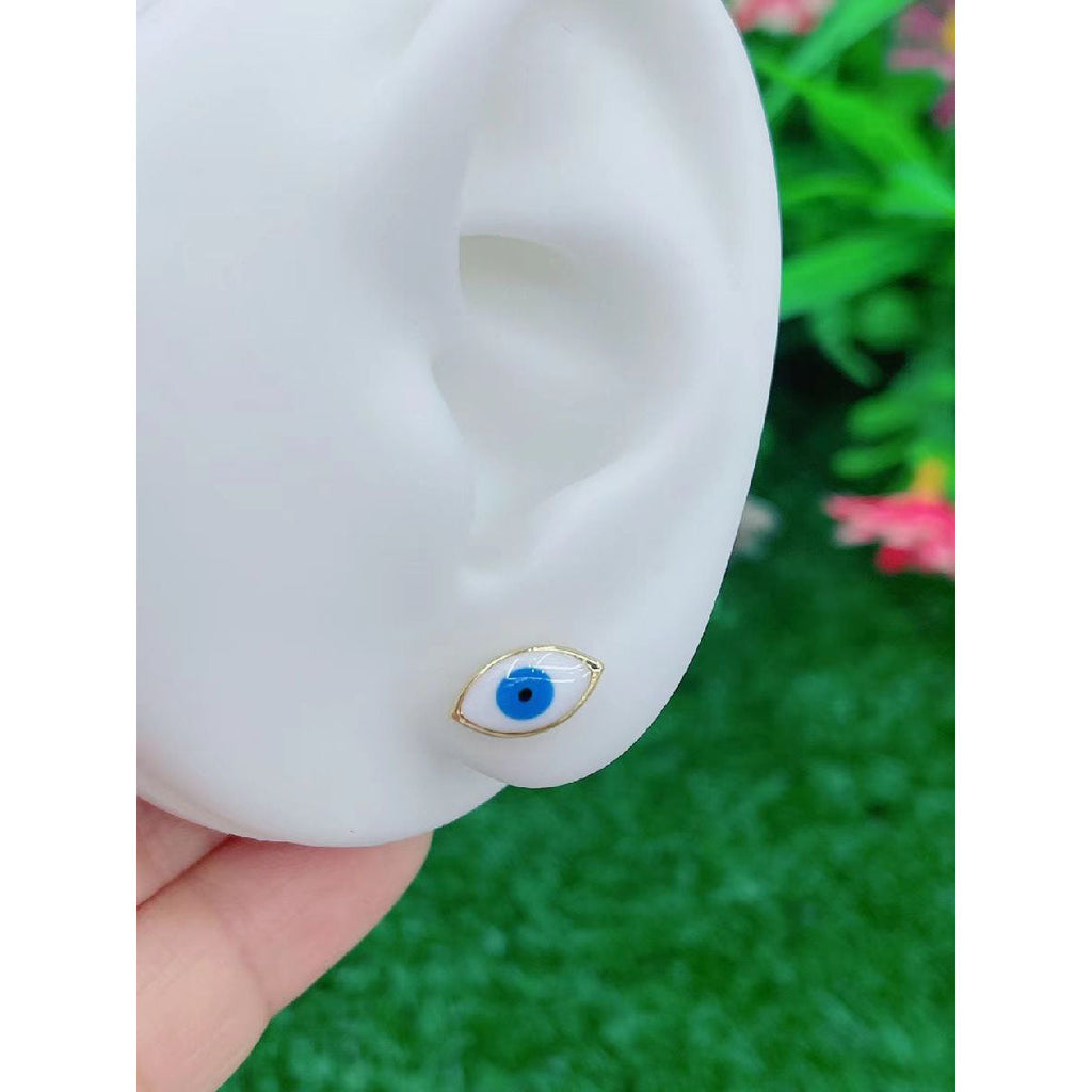 Eyelash Evil Eye 18K Gold Copper Stud Earring Pair For Women Bulk