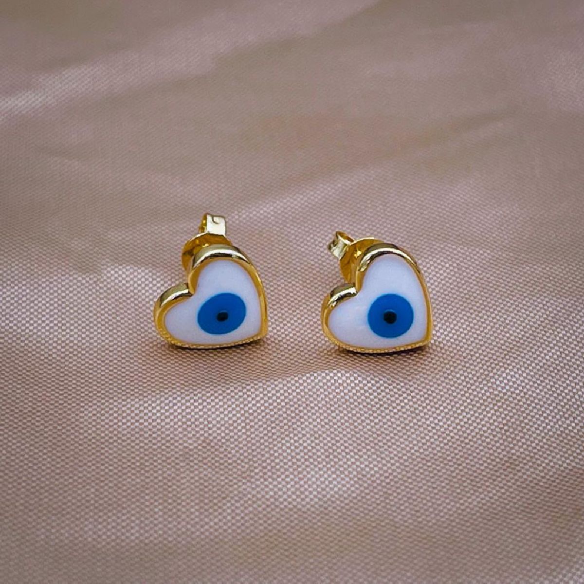 Eyelash Evil Eye 18K Gold Copper Stud Earring Pair For Women Bulk