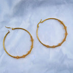 Large Wire 18K Gold Stainless Steel Hoop Earring For Women Bulk