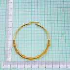 Large Wire 18K Gold Stainless Steel Hoop Earring For Women Bulk