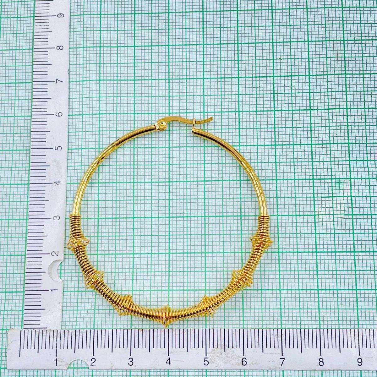 Large Wire 18K Gold Stainless Steel Hoop Earring For Women Bulk