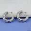 Glossy Faceted Platinum Copper Hoop Earring For Women Bulk