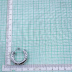 Glossy Faceted Platinum Copper Hoop Earring For Women Bulk