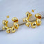 Twisted Curly 18K Gold Anti Tarnish Copper Hoop Earring Pair Bulk