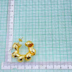 Twisted Curly 18K Gold Anti Tarnish Copper Hoop Earring Pair Bulk