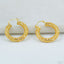 Mesh 18K Gold Anti Tarnish Copper Hoop Earring Pair For Women Bulk