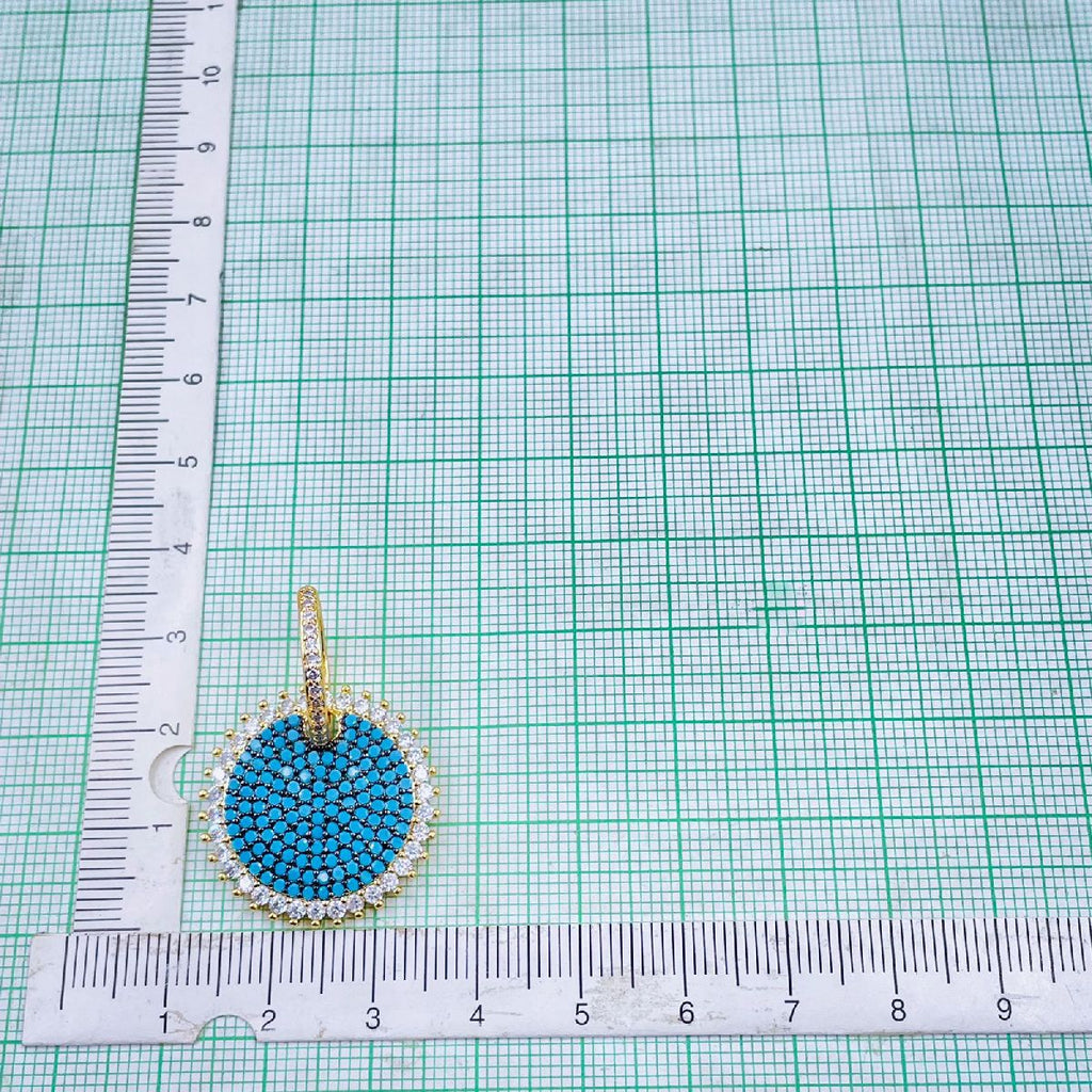Sky Blue Gold Pave Cubic Zirconia Hoop & Drop Earring Pair Women Bulk