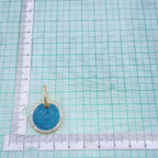 Sky Blue Gold Pave Cubic Zirconia Hoop & Drop Earring Pair Women Bulk
