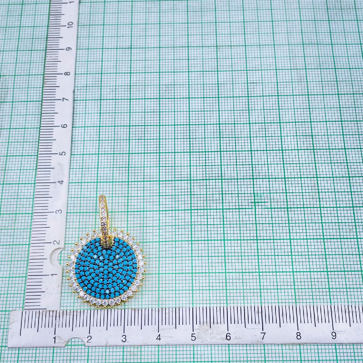 Sky Blue Gold Pave Cubic Zirconia Hoop & Drop Earring Pair Women Bulk