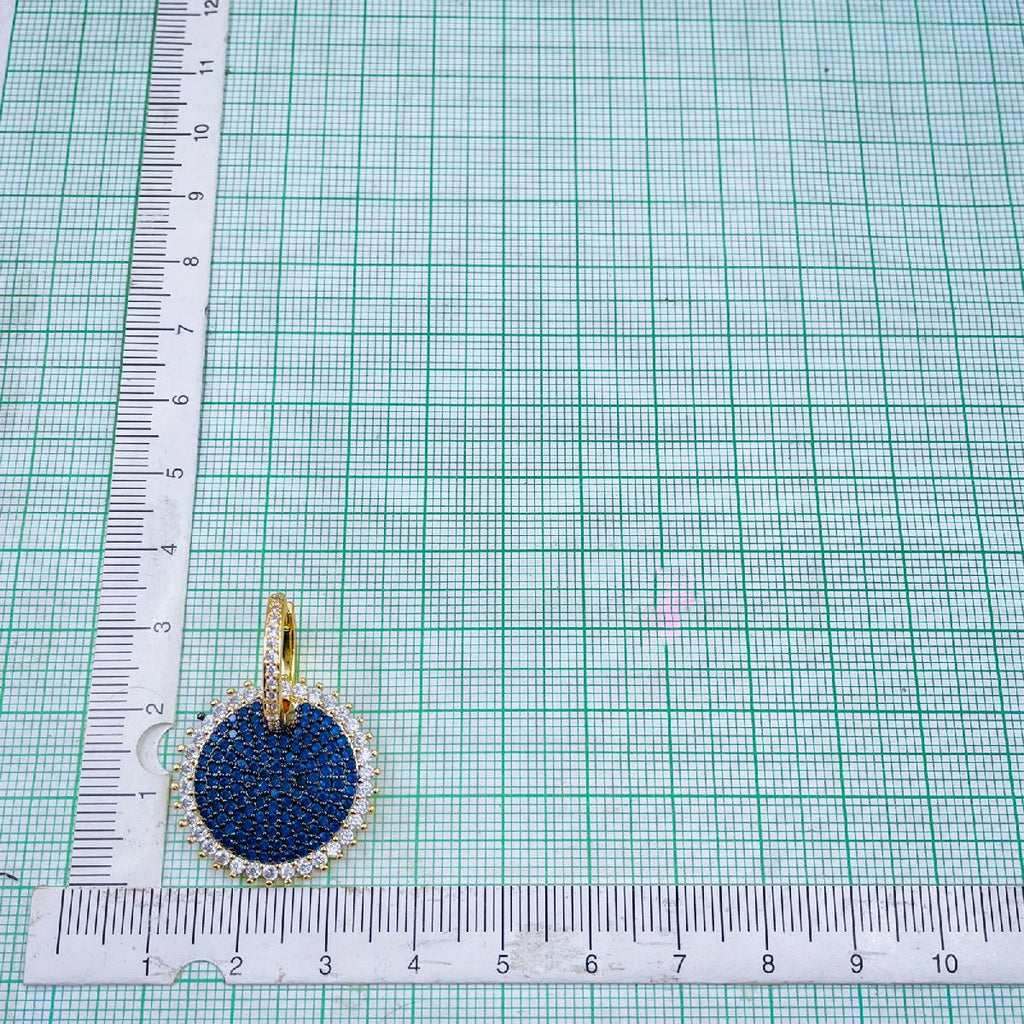 Sky Blue Gold Pave Cubic Zirconia Hoop & Drop Earring Pair Women Bulk