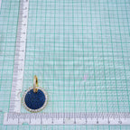 Sky Blue Gold Pave Cubic Zirconia Hoop & Drop Earring Pair Women Bulk