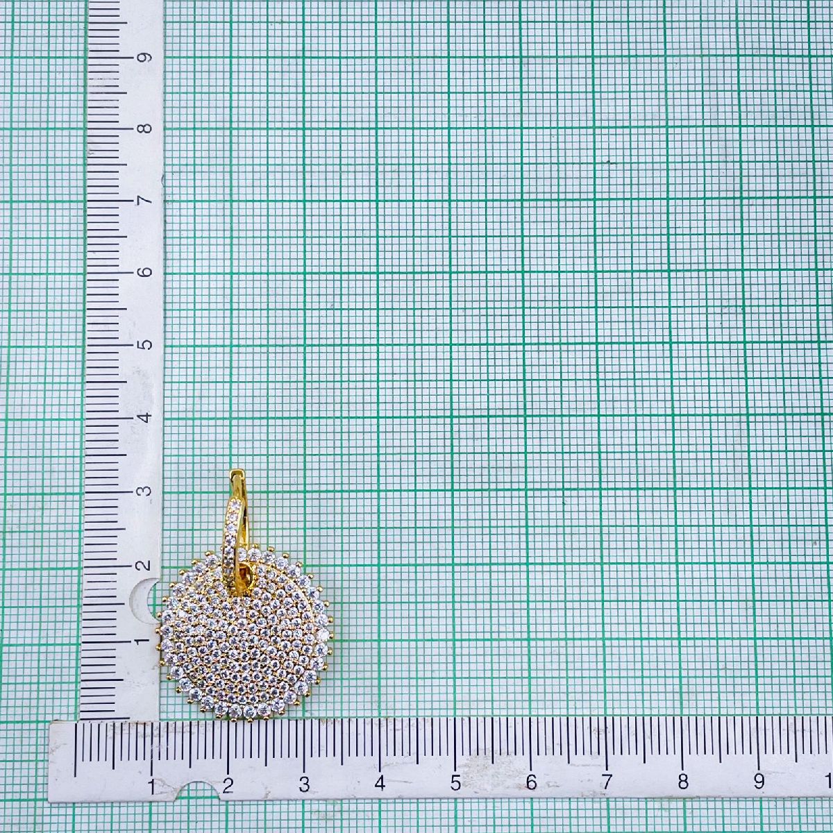 Sky Blue Gold Pave Cubic Zirconia Hoop & Drop Earring Pair Women Bulk