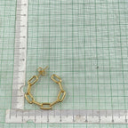 Stainless Steel Link Gold Hoop Earring Pair For Women Bulk