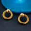Stainless Steel Link Gold Stud Danger Earring Pair For Women Bulk