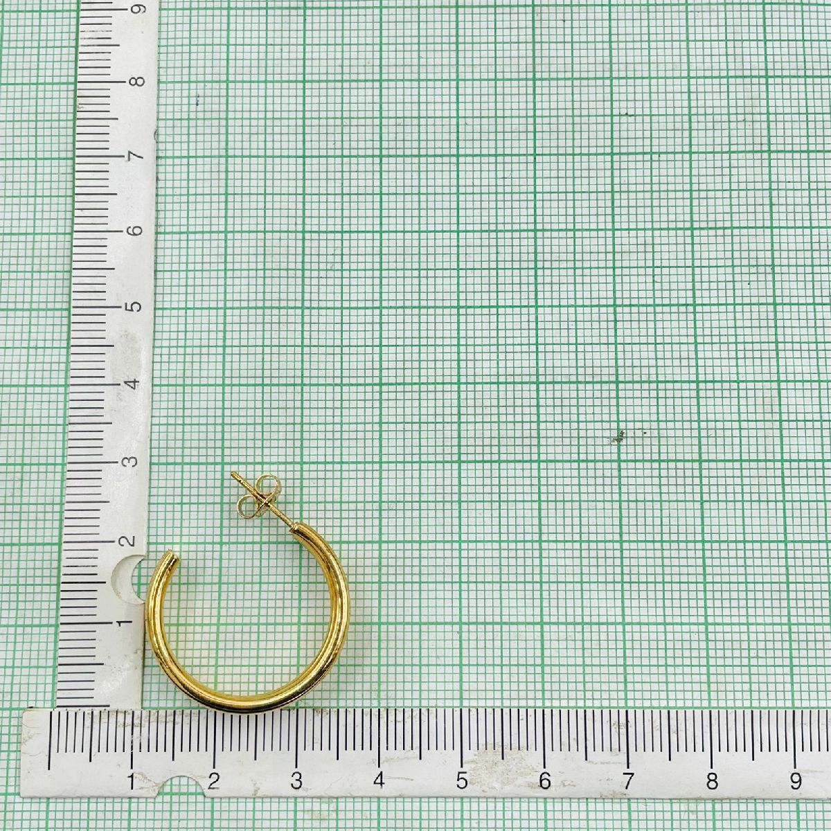Stainless Steel Link Gold Multi layer Hoop Earring Pair for Women Secondary image