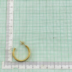 Stainless Steel Link Gold Multi layer Hoop Earring Pair for Women