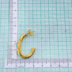 Stainless Steel Link Gold Laser Engraved Hoop Earring Pair Women Bulk