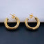 Glossy Classic Stainless Steel Anti Tarnish 18K Gold Hoop Earring Bulk
