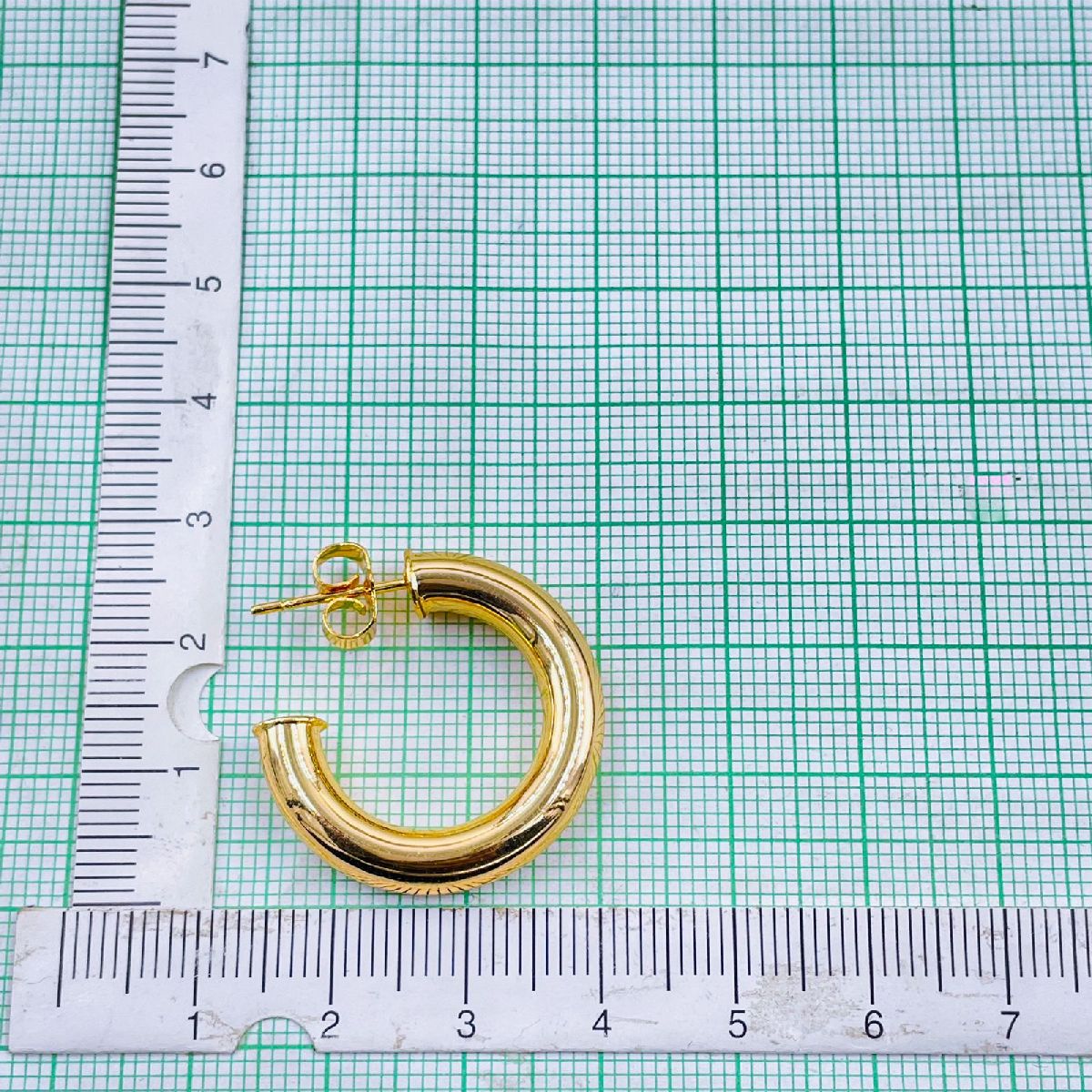 Glossy Classic Stainless Steel Anti Tarnish 18K Gold Hoop Earring Bulk