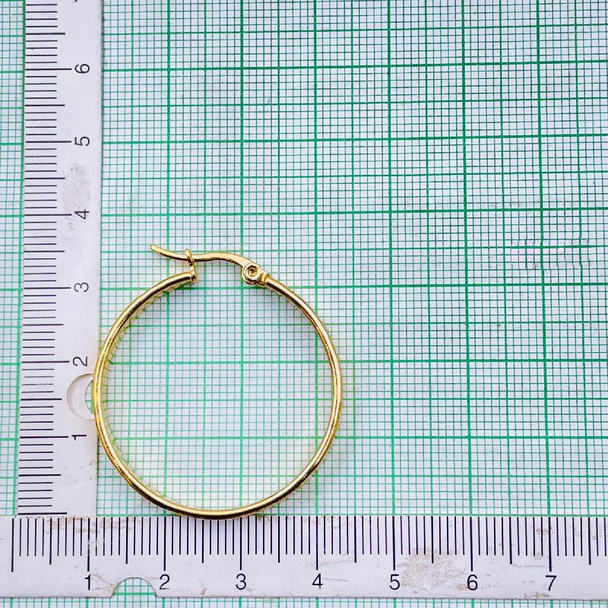 Classic Nail Screw 18K Gold Stainless Steel Hoop Earring Pair Bulk