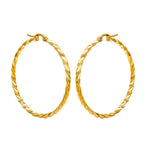 Slim Daily Wear 18K Gold Stainless Steel Hoop Earring For Women Bulk