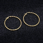 Slim Daily Wear 18K Gold Stainless Steel Hoop Earring For Women Bulk