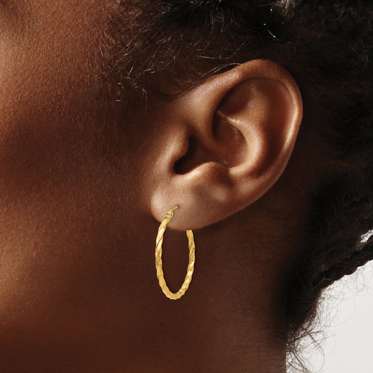 Slim Daily Wear 18K Gold Stainless Steel Hoop Earring For Women Bulk