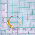 Leafy 18K Gold Copper Anti Tarnish Hoop Earring Pair For Women Bulk