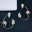 Floral Cubic Zirconia Marquise 18K Gold Copper Ear Cuff Earring Bulk