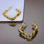 Beaten Twisted Wire Square Gold Anti Tarnish Copper Hoop Earring Bulk