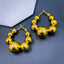 Glossy Balls 18K Gold Anti Tarnish Hoop Bali Earrings Pair Women Bulk