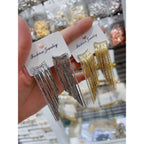 Glossy Silver Cubic Zirconia Long Dangling Chain Earring Women Bulk