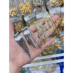 Glossy Silver Cubic Zirconia Long Dangling Chain Earring Women Bulk