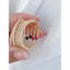 White Heart Gold Copper CZ Inside Out Hoop Bali Earring Bulk